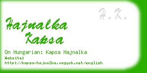 hajnalka kapsa business card